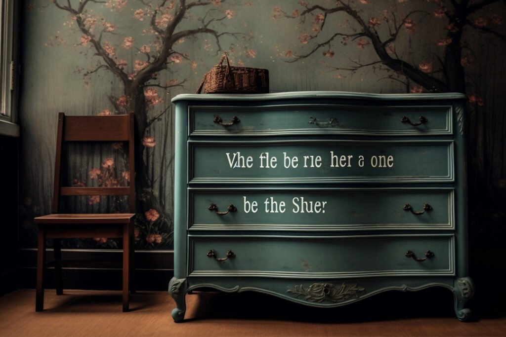 Typography Touch- Creative Dresser Painting Ideas