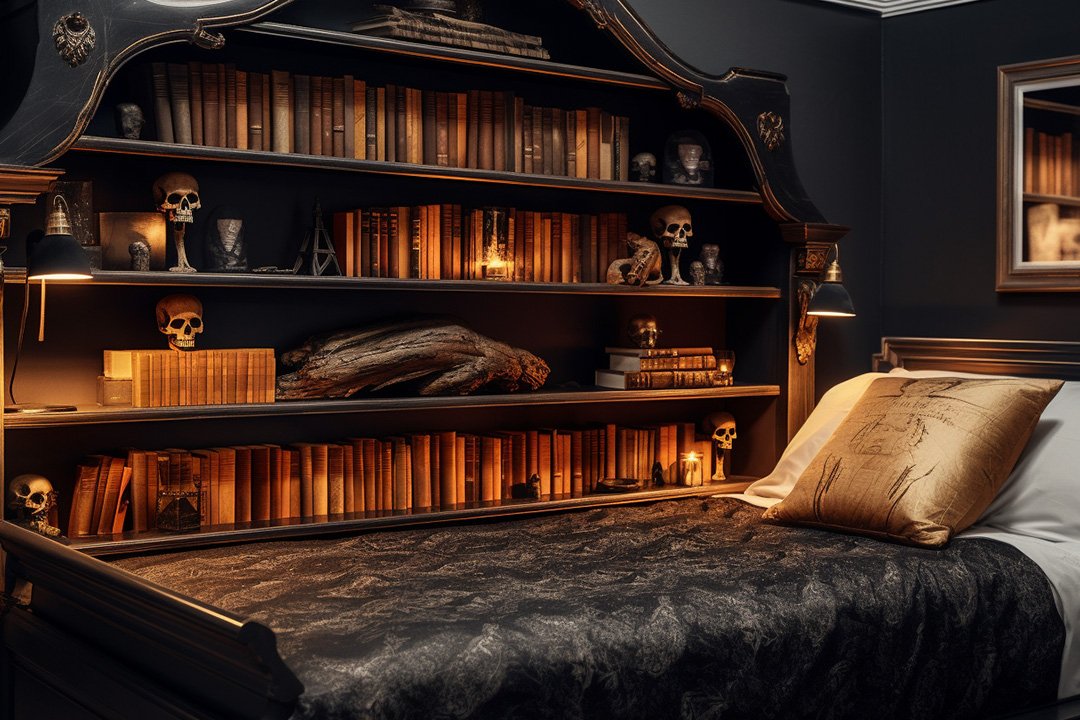 Coffin-Shaped Bookshelves