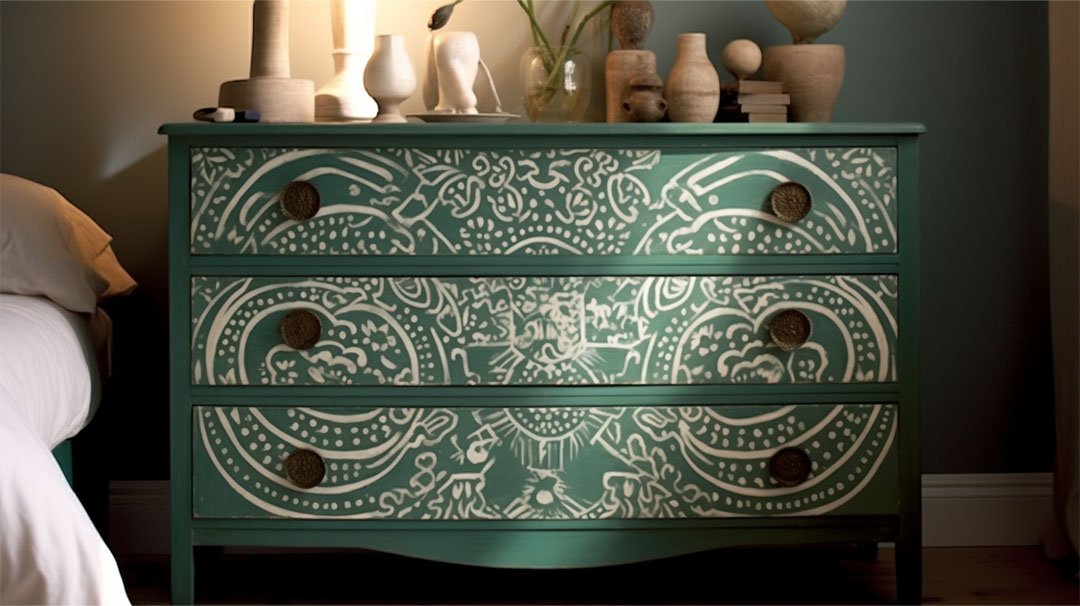 Stenciled Dresser Designs