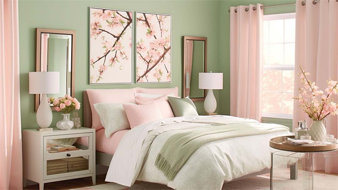 Pink and Green Bedroom Ideas for Adults