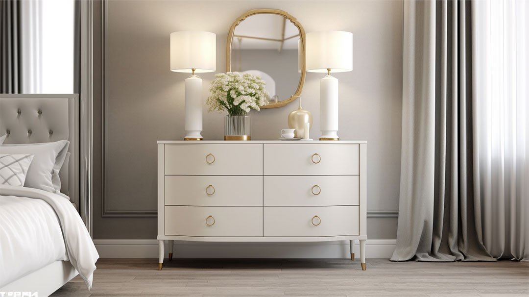 Classic White Elegance- Painted Dresser 