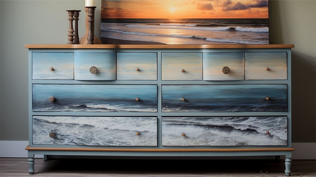 Beachy Dresser Painting Ideas