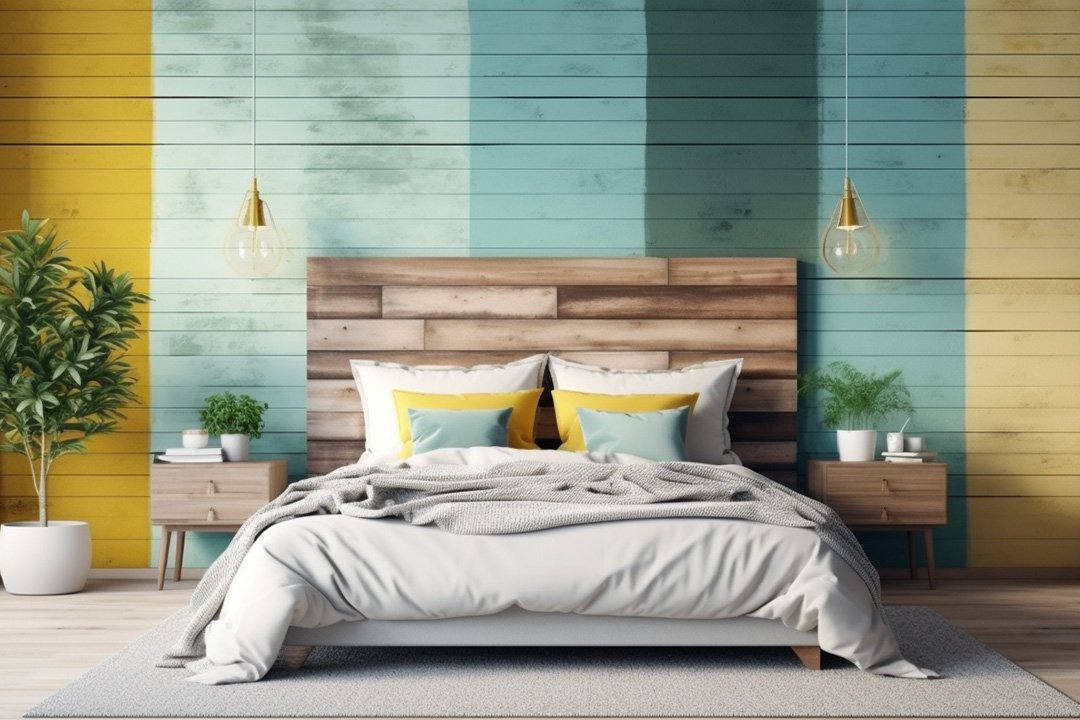 Vibrant Multicolored Shiplap Wall