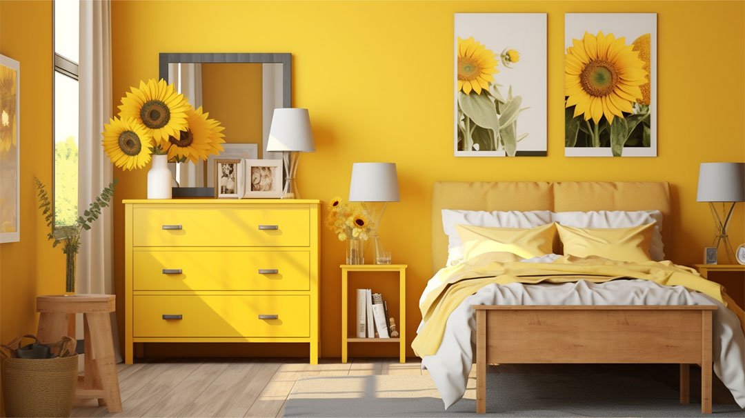 Sunny Yellow Sunshine- Fun Dresser Painting Ideas