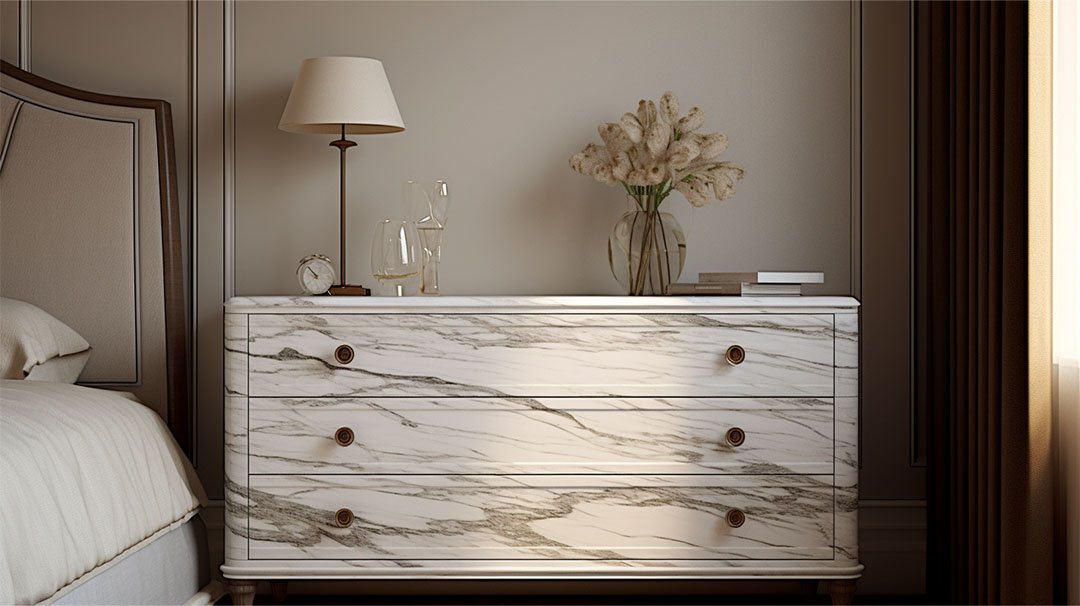 Faux Marble Dresser Finish- Ideas to Paint a Dresser