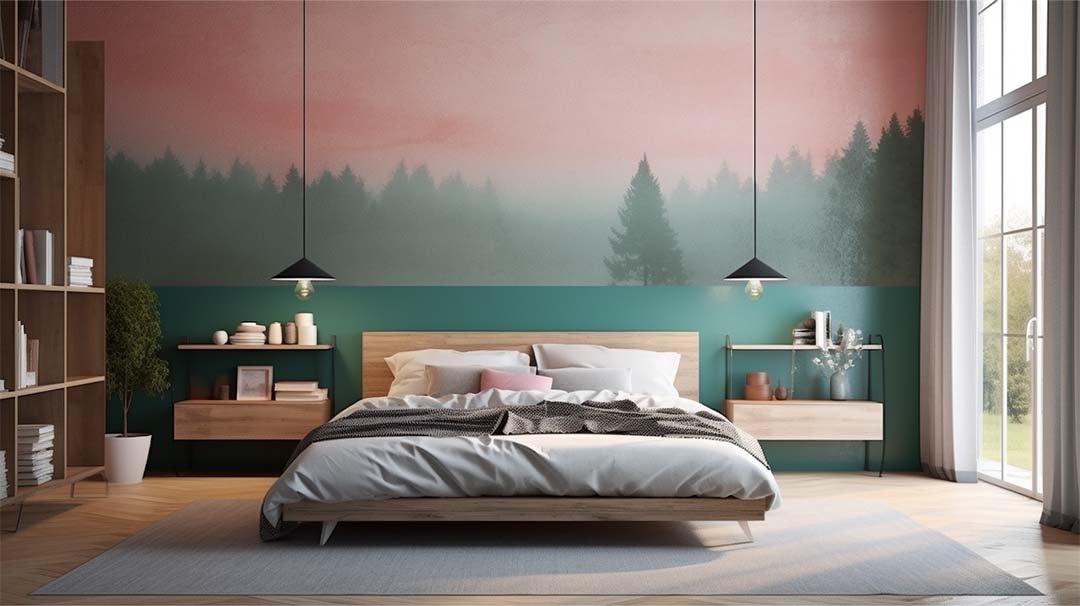 Ombre Wall Painting
