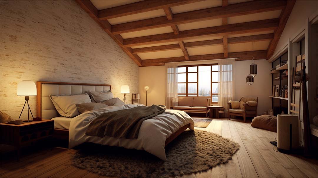 Exposed Wooden Beams 
