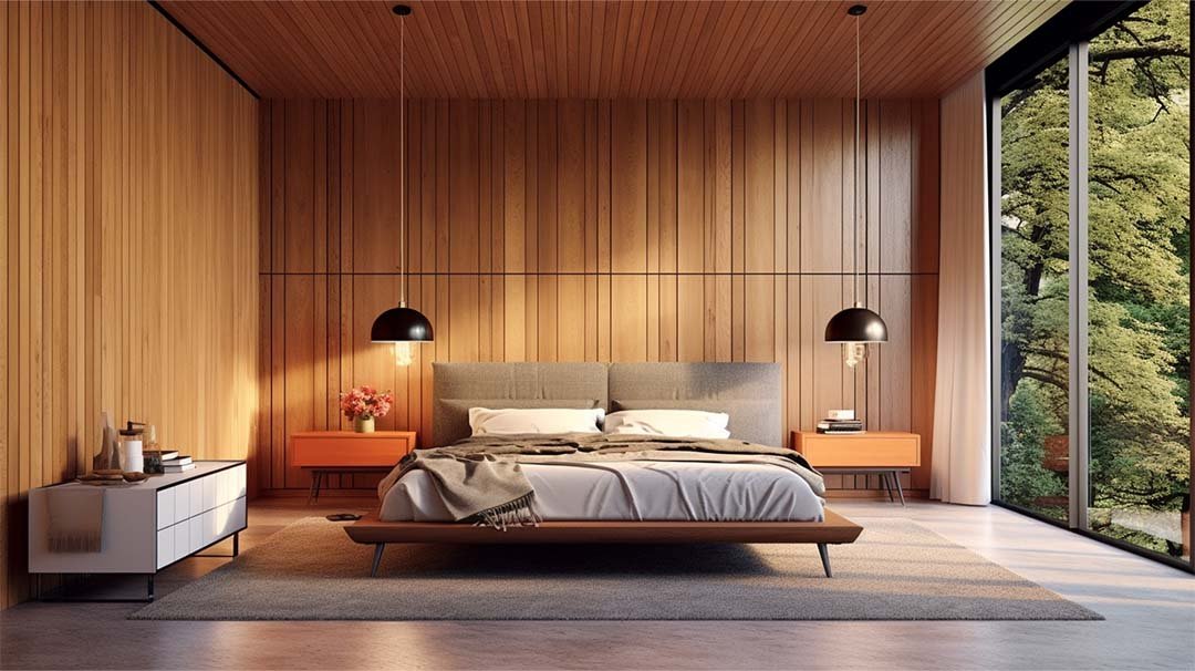 Mid Century Modern Wood Paneling
