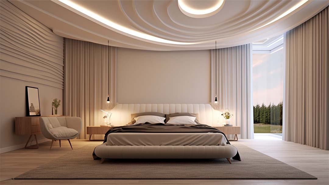 Matte Stretch Ceiling Design for a Sleek Look
